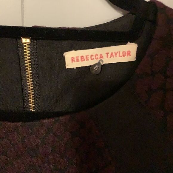 Rebecca Taylor Jacquard Dress Size 8 - Picture 2 of 5